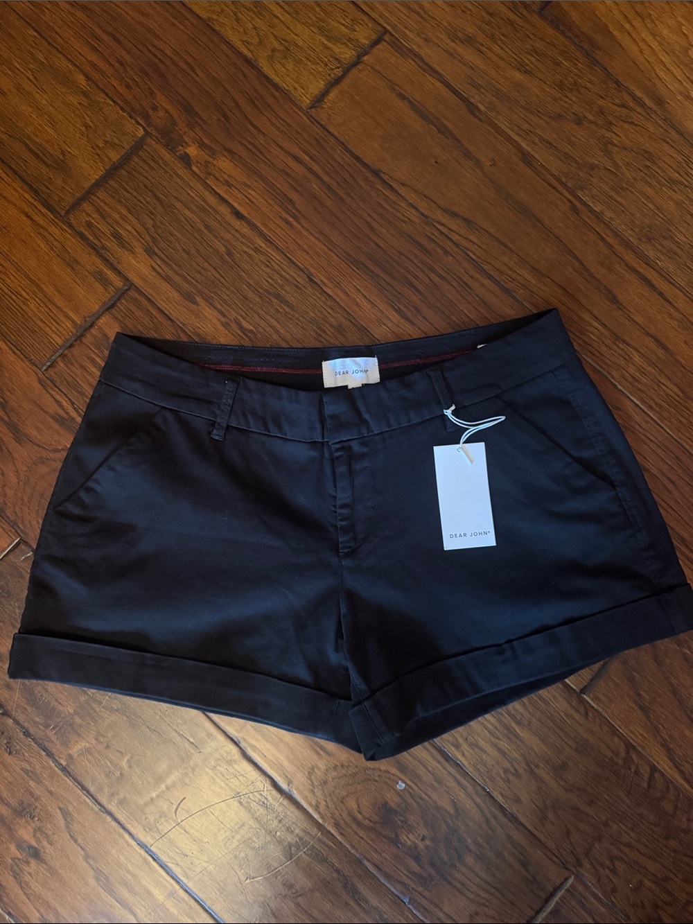 NWT Dear John Hampton black shorts size 32 4” inseam
